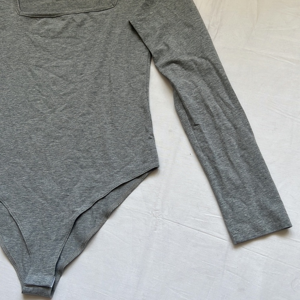 Mangopop Square Neck Long Sleeve Bodysuit - Picture 5 of 6